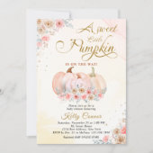 Sweet Pumpkin Floral Baby shower Kaart (Voorkant)