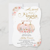 Sweet Pumpkin Floral Baby shower Kaart (Voorkant)