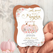 Sweet Pumpkin Floral Baby shower Kaart