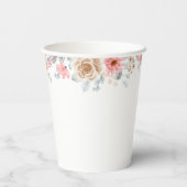 Sweet Pumpkin Floral Baby shower Papieren Bekers (Achterkant)