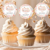 Sweet Pumpkin Floral Baby shower Ronde Sticker