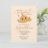 Sweet Pumpkin Herfst Autumn Baby shower Kaart (Staand voorkant)
