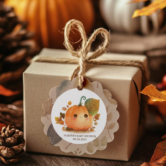Sweet Pumpkin Herfst Baby shower Bedankjes Labels