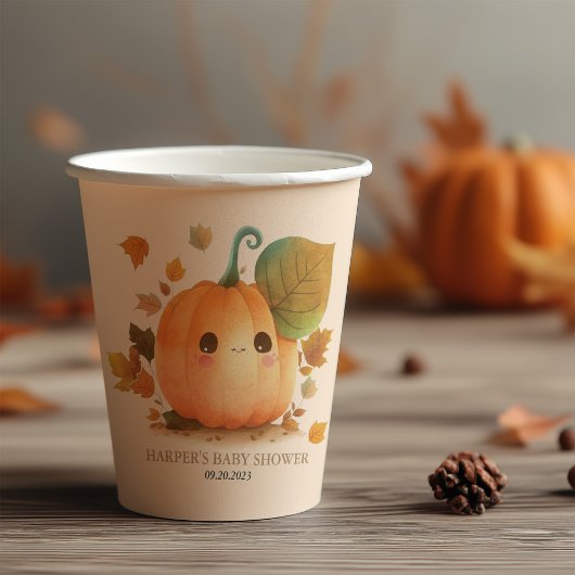Sweet Pumpkin Herfst Baby shower Papieren Bekers