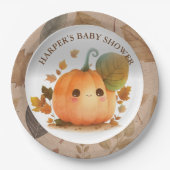 Sweet Pumpkin Herfst Baby shower Papieren Bordje (Voorkant)