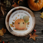 Sweet Pumpkin Herfst Baby shower Papieren Bordje<br><div class="desc">Sweet Pumpkin Herfst Baby shower - Maak je klaar om het gewone te "squash" en omarm het buitengewone met onze Herfst Baby shower thema! Met een onweerstaanbaar schattige waterverf pompoen, is dit lieve kleine "pompoen" thema ontwerp helemaal klaar om een sprinkhaan van herfstmagie toe te voegen aan uw feest. Het...</div>