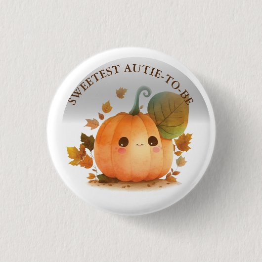 Sweet Pumpkin Herfst Baby shower Ronde Button 3,2 Cm (Voorkant)