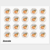 Sweet Pumpkin Herfst Baby shower Ronde Sticker (Vel)