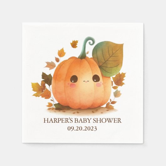 Sweet Pumpkin Herfst Baby shower Servet (Voorkant)
