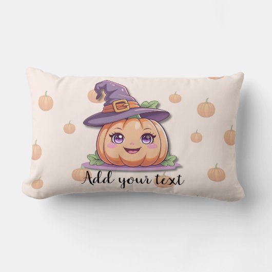 Sweet Pumpkin Magic – Halloween Lumbar Pillow Kussen (Voorkant)