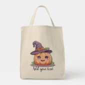 Sweet Pumpkin Magic – Large Halloween Tote Bag (Achterkant)