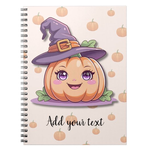 Sweet Pumpkin Magic – Personalized Halloween Noteb Notitieboek (Voorkant)