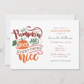 Sweet Pumpkin Spice Herfst Herfst Baby shower Kaart (Voorkant)