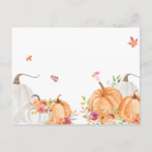 Sweet Pumpkin Weddenschap RSVP-kaart Uitnodiging Briefkaart (Achterkant)
