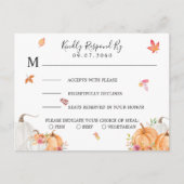 Sweet Pumpkin Weddenschap RSVP-kaart Uitnodiging Briefkaart (Voorkant)