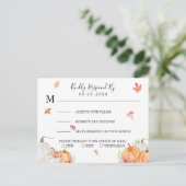 Sweet Pumpkin Weddenschap RSVP-kaart Uitnodiging Briefkaart (Staand voorkant)