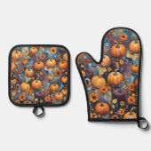 Sweet Pumpkins Herfst Pattern Ovenwant & Pannenlap Set (Voorkant)
