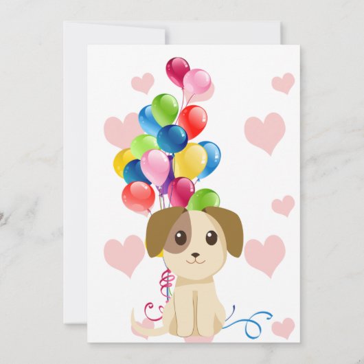 Sweet Puppy Birthday Kaart (Achterkant)