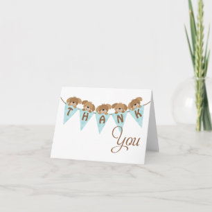 Sweet puppy bunting dank je wel notecard bedankkaart