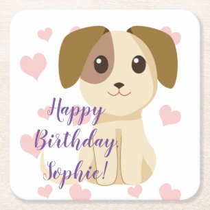 Sweet Puppy Kartonnen Onderzetters