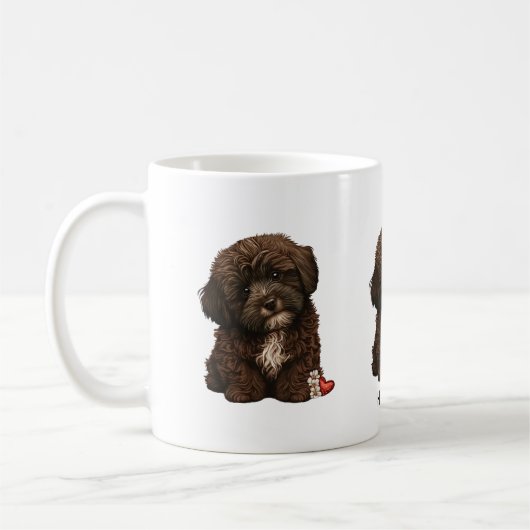 Sweet Puppy Love Design van HavaHug Koffiemok (Links)