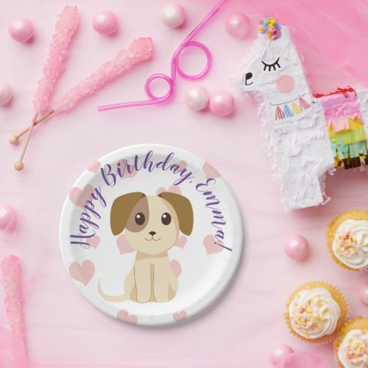 Sweet Puppy Papieren Bordje (Feest)