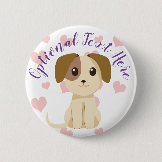Sweet Puppy Ronde Button 5,7 Cm (Voorkant)