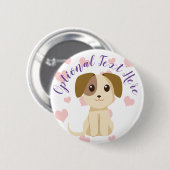 Sweet Puppy Ronde Button 5,7 Cm (Voorkant /achterkant)