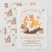 Sweet Puppy Verjaardag Uitnodigingen (Voorkant / Achterkant)