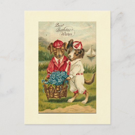 Sweet Pups Best Birthday Wish Briefkaart (Voorkant)