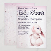 Sweet Rabbit Baby shower Kaart (Voorkant / Achterkant)