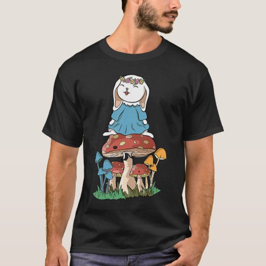 Sweet Rabbit paddenstoelen Cottcore Goblincore Fai T-shirt (Voorkant)
