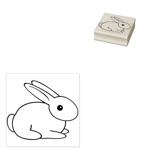 Sweet Rabbit Rubber Stamp Rubberstempel (Gestempeld)