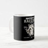 Sweet Raccoon-anatomie van een raket Koffiemok (Voorkant links)