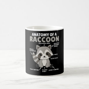 Sweet Raccoon-anatomie van een raket Koffiemok