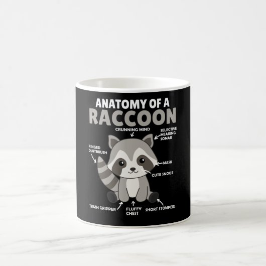 Sweet Raccoon-anatomie van een raket Koffiemok (Center)