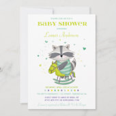 Sweet Raccoon Baby shower Kaart (Voorkant)
