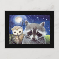 Sweet Raccoon en Uil Art