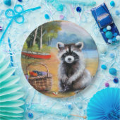Sweet Raccoon, kano, zomerscène Papier Bord (Feest)