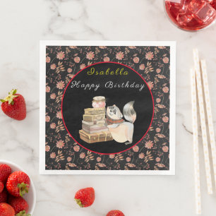 Sweet Raccoon Pas Tekst en Kleur aan Servet