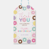 Sweet Rainbow Doughnuts Baby Sprinkle Dank u Cadeaulabel (Voorkant)