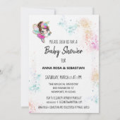 ** Sweet Rainbow Fairy Baby shower uitnodiging (Achterkant)