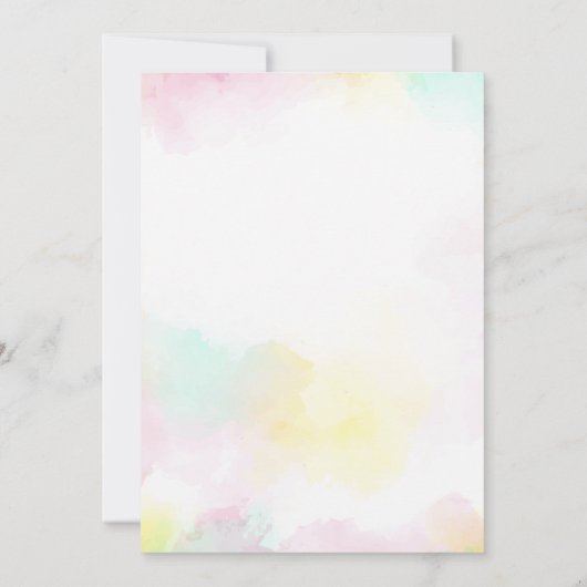 Sweet Rainbow Gender onthullen partijuitnodiging Kaart (Achterkant)