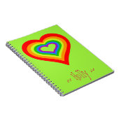 Sweet Rainbow Heart grafisch ontwerp, speciaal aan Notitieboek (Rechterzijde)