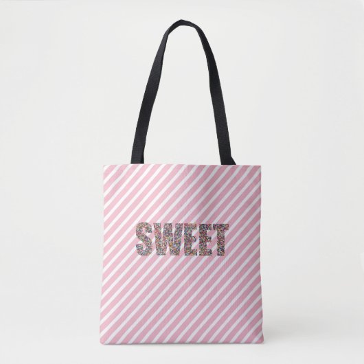 Sweet Rainbow Sprinkle Canvas tas (Voorkant)