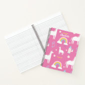 Sweet Rainbow Unicorn Flowers Notitieboek (Binnen)