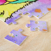 Sweet Rainbow Waterverf Corgi Jigsaw Puzzel (Zijkant)