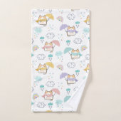Sweet Rainy Day Pattern Badhanddoek Set Bad Handdoek (Handdoek)
