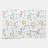 Sweet Rainy Day Pattern Keukenhanddoek (Horizontaal)