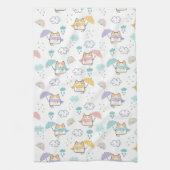 Sweet Rainy Day Pattern Keukenhanddoek (Verticaal)
